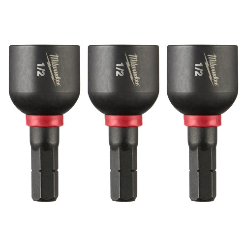 Milwaukee 49-66-4517 Shockwave Impact Duty 1/2" Insert Magnetic Nut Driver 3PK