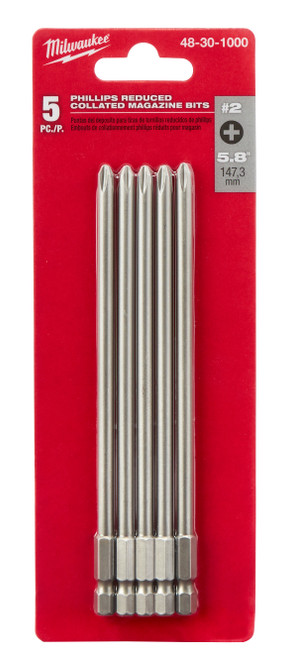 Milwaukee 48-30-1000 5-Piece Phillips Reduced Collated Magazine Bits