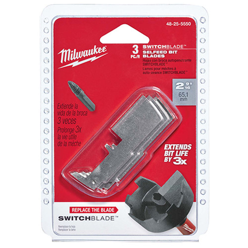 Milwaukee 48-25-5543 2-1/4 in. SwitchBlade Replacement Blades 3PK