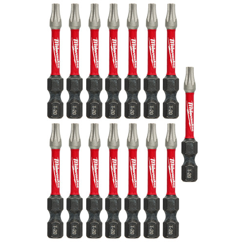 Milwaukee 48-32-5012 Shockwave 2 in. Impact T20 Power Bits (15 Pack)