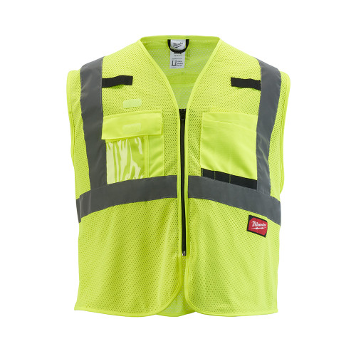 Milwaukee 48-73-5112 Class 2 High Visibility Yellow Mesh Safety Vest - L/XL
