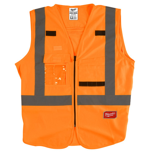 Milwaukee 48-73-5034 Class 2 High Visibility Orange Safety Vest - 4XL/5XL