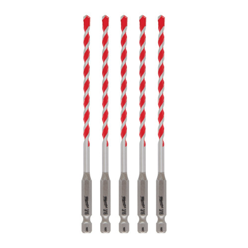 Milwaukee 48-20-9157 3/16 in. Shockwave Carbide Hammer Drill Bits 5PK