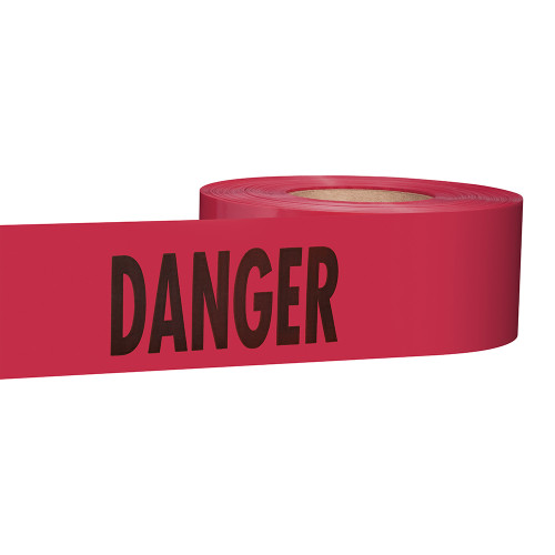 Milwaukee 77-1004 1000 ft. Premium Red Barricade Tape - Danger