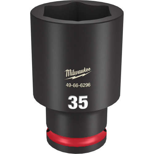 Milwaukee 49-66-6296 Shockwave Impact Duty 1/2" Drive 35MM Deep 6 Point Socket
