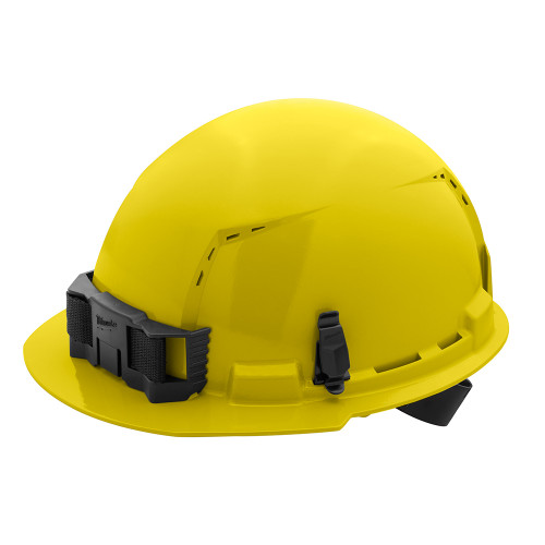 Milwaukee 48-73-1202 Yellow Front Brim Vented Hard Hat w/4pt Ratcheting Suspension - Type 1, Class C