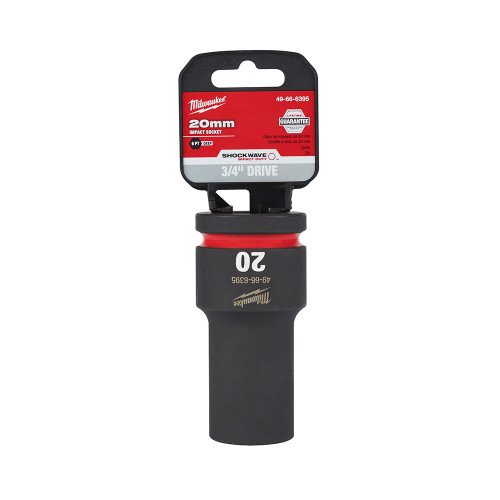 Milwaukee 49-66-6395 Shockwave Impact Duty 3/4" Drive 20MM Deep 6 Point Socket