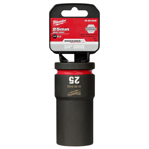 Milwaukee 49-66-6400 Shockwave Impact Duty 3/4" Drive 25MM Deep 6 Point Socket