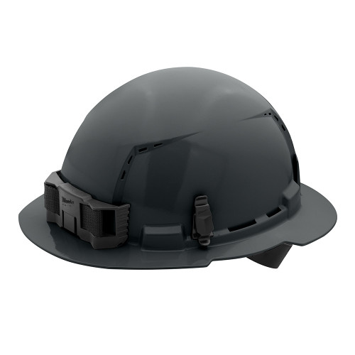 Milwaukee 48-73-1215 Gray Full Brim Vented Hard Hat w/4pt Ratcheting Suspension - Type 1, Class C