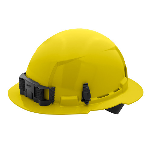 Milwaukee 48-73-1103 Yellow Full Brim Hard Hat w/4pt Ratcheting Suspension - Type 1, Class E