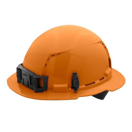 Milwaukee 48-73-1213 Orange Full Brim Vented Hard Hat w/4pt Ratcheting Suspension - Type 1, Class C