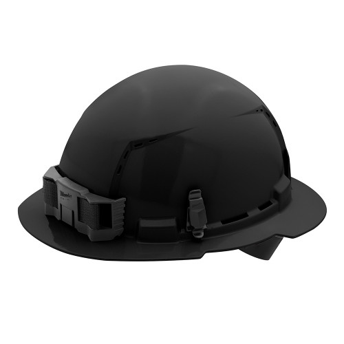 Milwaukee 48-73-1211 Black Full Brim Vented Hard Hat w/4pt Ratcheting Suspension - Type 1, Class C