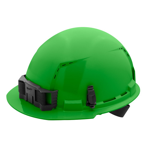 Milwaukee 48-73-1207 Green Full Brim Vented Hard Hat w/4pt Ratcheting Suspension - Type 1, Class C