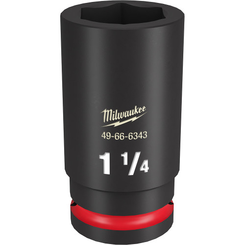 Milwaukee 49-66-6343 Shockwave Impact Duty 3/4" Drive 1-1/4" Deep 6 Point Socket