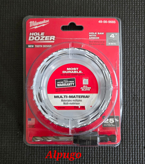 Milwaukee 49-56-9685 4" HOLE DOZER Bi-Metal Hole Saw with Arbor
