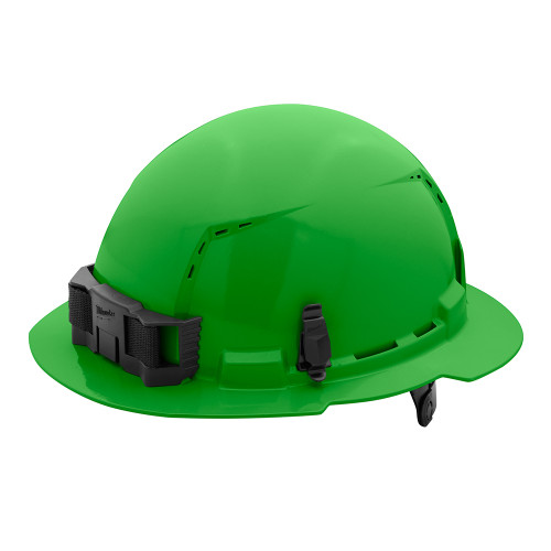 Milwaukee 48-73-1227 Green Full Brim Vented Hard Hat w/6pt Ratcheting Suspension - Type 1, Class C