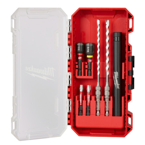 Milwaukee 48-20-8877 7pc. Shockwave Impact Duty Carbide Multi-Material Drill Bit Concrete Screw Install Kit