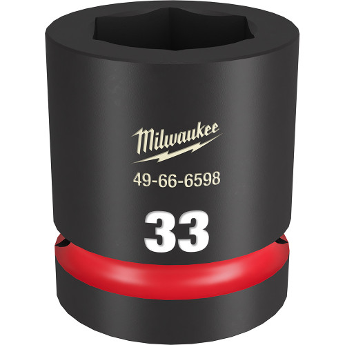 Milwaukee 49-66-6598 Shockwave Impact Duty 1" Drive 33MM Standard 6 Point Socket