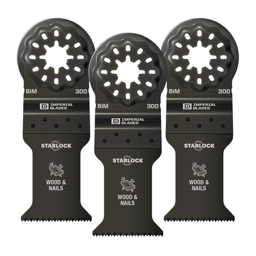 Milwaukee IBSL300-3 Imperial Blades IBSL300-3 Starlock 1-3/8" Standard Wood & Nails Blade, 3PC