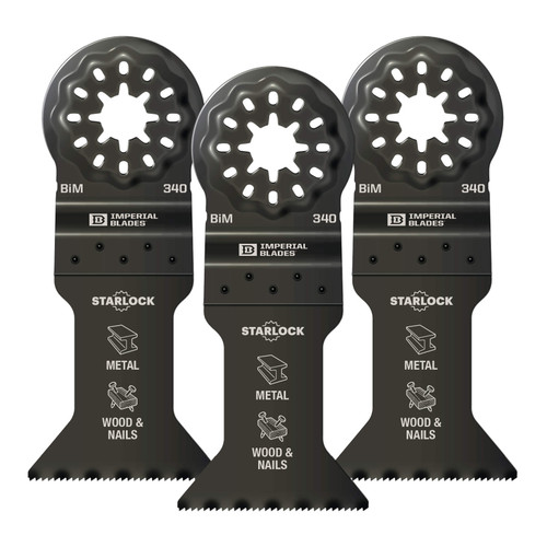 Milwaukee IBSL340-3 Imperial Blades IBSL340-3 Starlock 1-3/4" Standard Metal Blade, 3PC