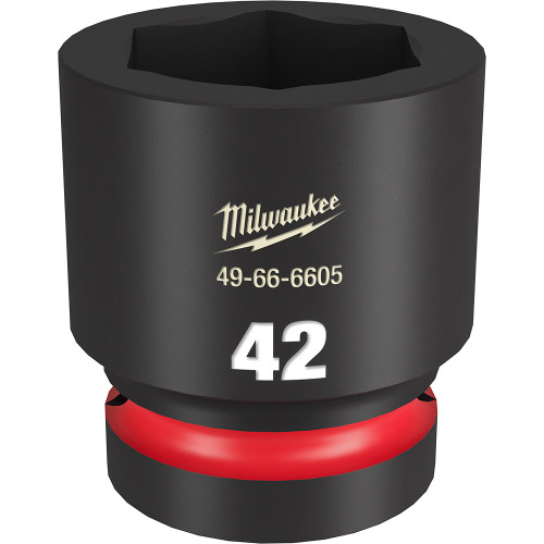 Milwaukee 49-66-6605 Shockwave Impact Duty 1" Drive 42MM Standard 6 Point Socket