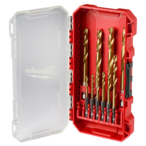 Milwaukee 48-89-4859 Shockwave Impact Duty RED HELIX Titanium Metric Drill Bit Set 10PC