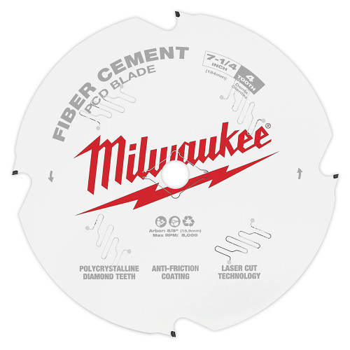 Milwaukee 48-40-7000 7-1/4 in. PCD/Fiber Cement Circular Saw Blade
