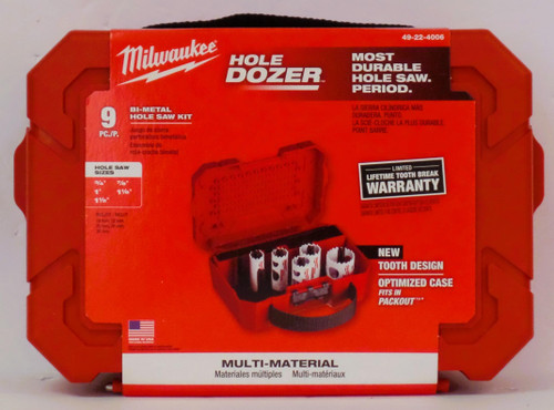 Milwaukee 49-22-4006 HOLE DOZER General-Purpose Hole Saw Kit - 9PC
