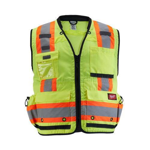 Milwaukee 48-73-5163 Class 2 Surveyor's High Visibility Yellow Safety Vest - 2XL/3XL