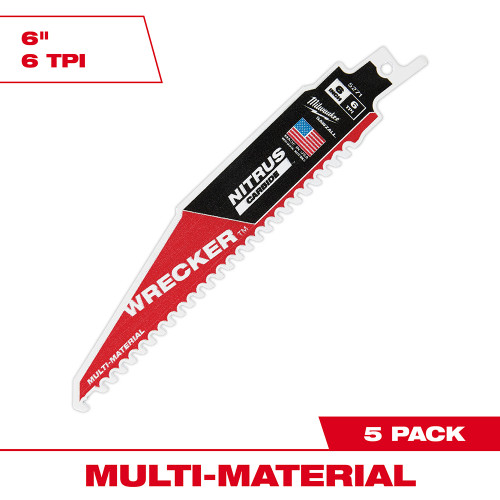 Milwaukee 48-00-5571 6" The WRECKER with NITRUS CARBIDE 5PK