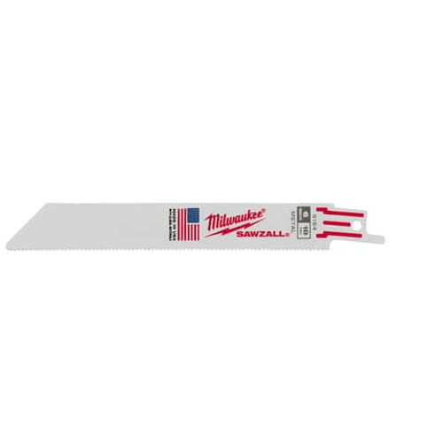 Milwaukee SAWZALL 6 inch, 18TPI Standard Metal Blade - 50 Pack - 48-01-6184