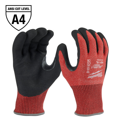 Milwaukee 48-22-8948B 12 Pair Cut Level 4 Nitrile Dipped Gloves - XL