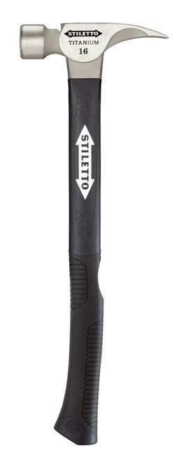 Milwaukee TI16SC-F 16 oz Titanium Smooth Face Hammer with 18 in. Hybrid Fiberglass Handle
