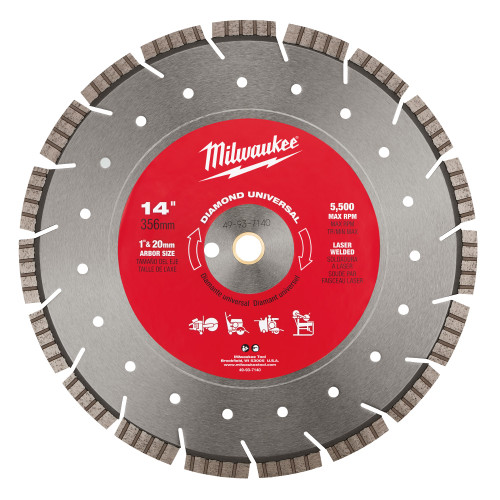 Milwaukee 49-93-7140 14 in. Diamond Universal Segmented-Turbo