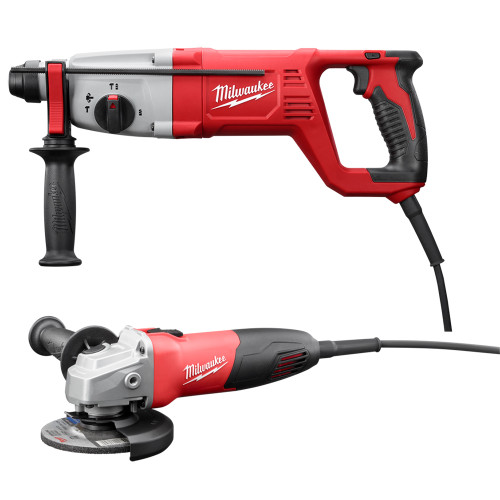 Milwaukee 5262-21A 1" SDS Plus Rotary Hammer/4-1/2" Small Angle Grinder Kit