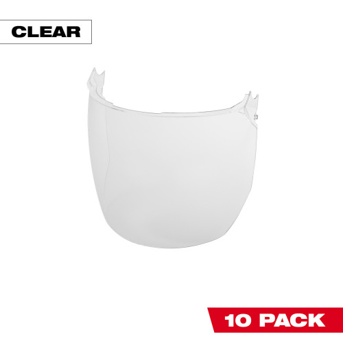 Milwaukee 48-73-1441 10pk Clear Face Shield Replacement Lenses (Helmet & Hard Hat Mount)