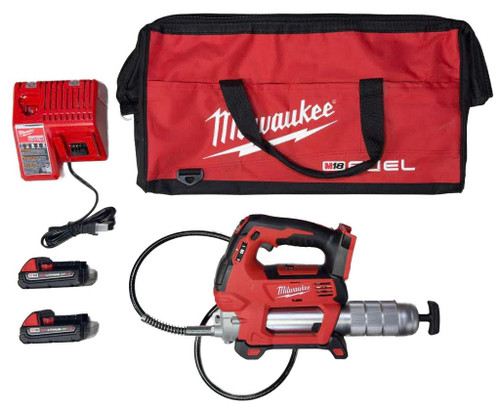 Milwaukee 2646-22CT M18 2-Speed Grease Gun 2CT Kit