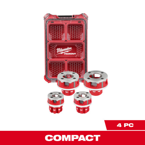 Milwaukee 48-36-1063 Compact 1/2"-1-1/4" ALLOY NPT Portable Pipe Threading Forged Aluminum Die Head Kit
