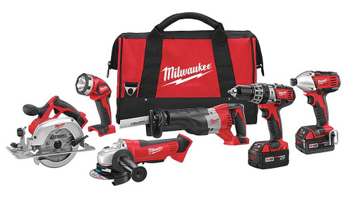 Milwaukee 2696-26 M18 Cordless Lithium-Ion 6-Tool Combo Kit