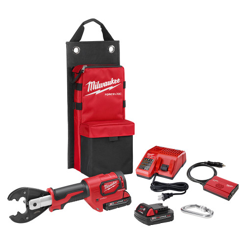 Milwaukee 2678-22BG M18�FORCE LOGIC 6T Utility Crimping Kit with D3 Grooves and Fixed BG Die