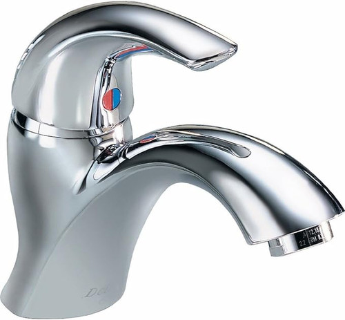 Delta 23C644 Two Handle Widespread Lavatory Faucet with Gooseneck Spout - Less Pop-Up CHROME Delta 23C644 Two Handle Widespread Lavatory Faucet with Gooseneck Spout - Less Pop-Up CHROME