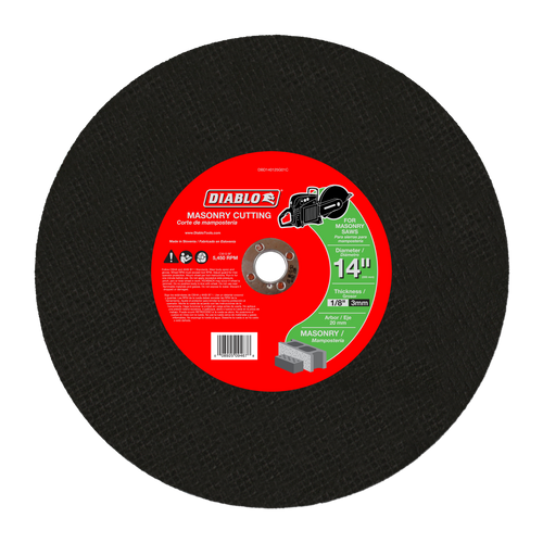 Diablo DBD140125G01C 14 in. Masonry High Speed Cut Off Disc 20mm
