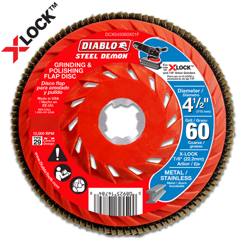 Diablo DCX045060X01F 4-1/2 in. 60-Grit Flap Disc for X-Lock and All Grinders