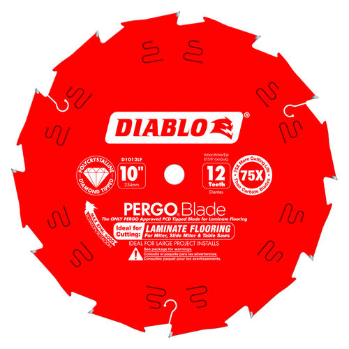 Diablo D1012LF 10 in. x 12 Tooth (PCD) Laminate Flooring PERGOBlade