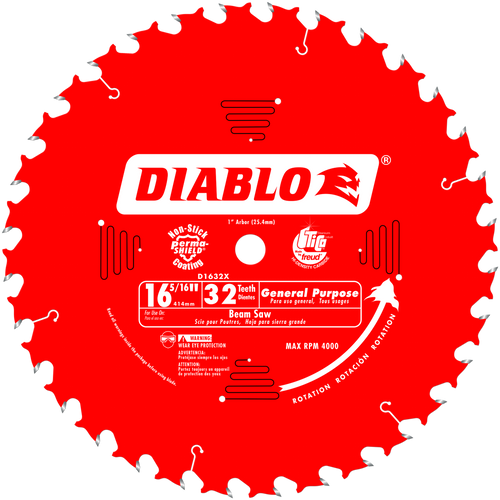 Diablo D1632X 16-5/16 in. x 32 Tooth General Purpose Saw Blade