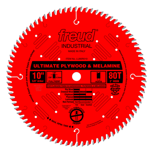 Freud LU80R010 10" Ultimate Plywood & Melamine Blade