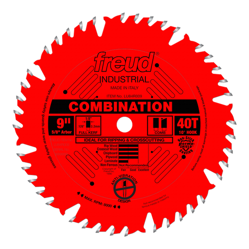 Freud LU84R009 9" Combination Blade