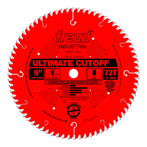 Freud LU85R009 9" Ultimate High Production Cut-Off Saw Blade