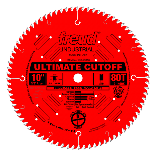 Freud LU85R010 10" Carbide Tipped Saw Blade for Crosscutting