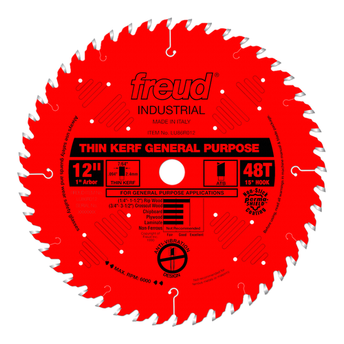 Freud LU86R012 12" Thin Kerf General Purpose Blade